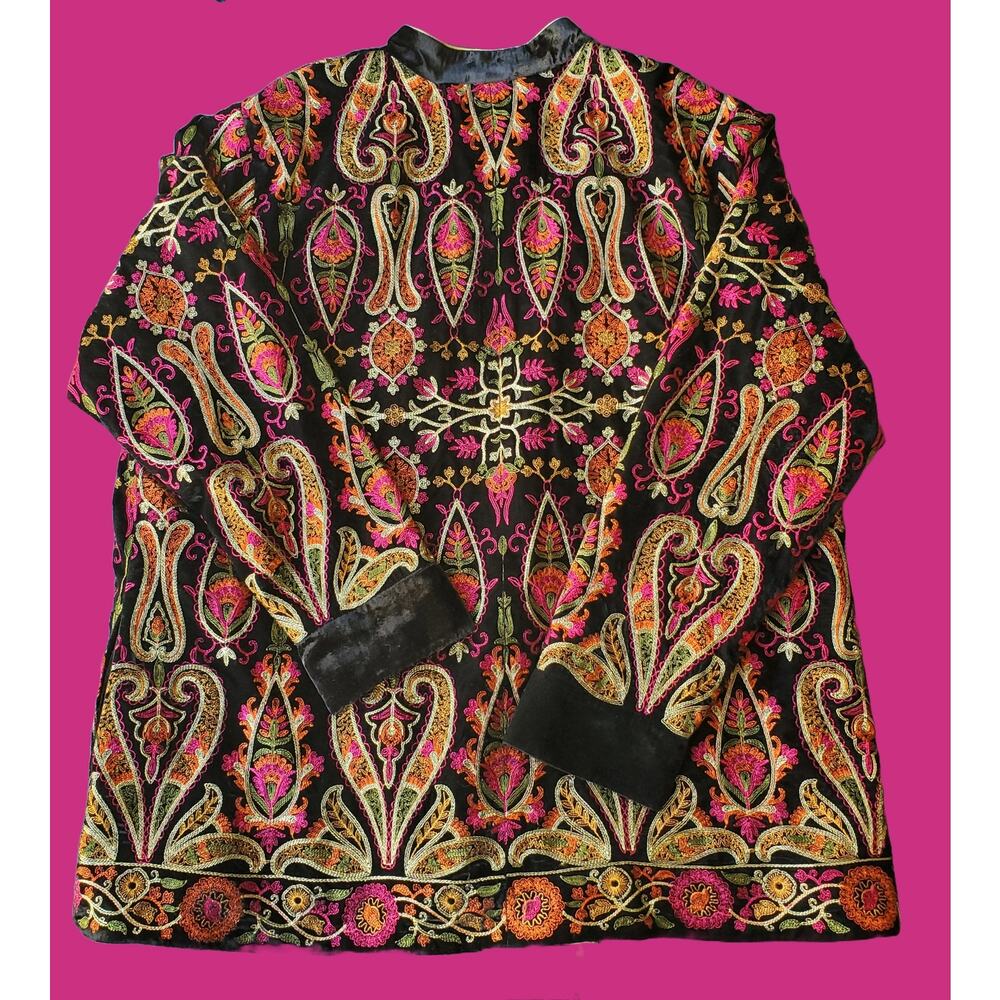 Absolutely WILD Soft Surroundings bohemian 2x Velvet & Brocade Jacket. 2x. New.